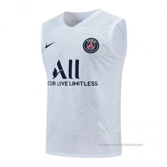 Camiseta de Entrenamiento Paris Saint-Germain Sin Mangas 2022-2023 Blanco - Haga un click en la imagen para cerrar