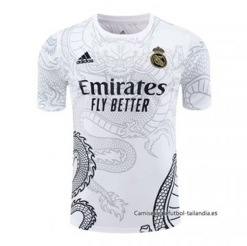 Camiseta de Entrenamiento Real Madrid Dragon 2024-2025 Blanco Camiseta de Entrenamiento Real Madrid Dragon 2024-2025 Blanco