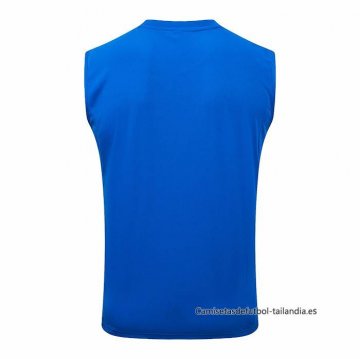 Camiseta de Entrenamiento Real Madrid Sin Mangas 2025-2026 Azul Blanco