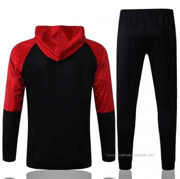 Chandal con Capucha del AC Milan 2021 Negro