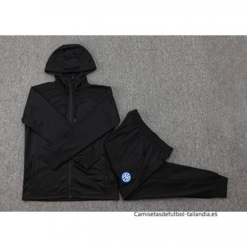 Chandal con Capucha del Inter Milan Nino 2024-2025 Negro