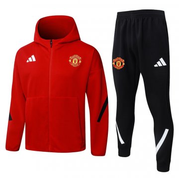 Chandal con Capucha del Manchester United 2025-2026 Rojo