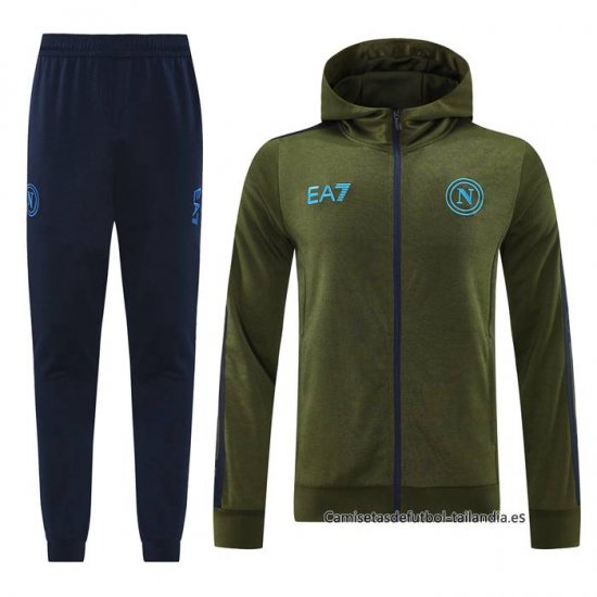 Chandal con Capucha del Napoli 2024-2025 Verde - Haga un click en la imagen para cerrar