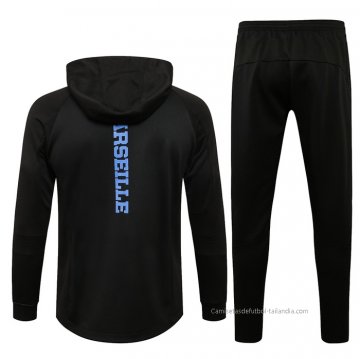 Chandal con Capucha del Olympique Marsella 2021-2022 Negro