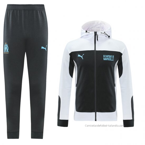 Chandal con Capucha del Olympique Marsella 2021 Blanco - Haga un click en la imagen para cerrar