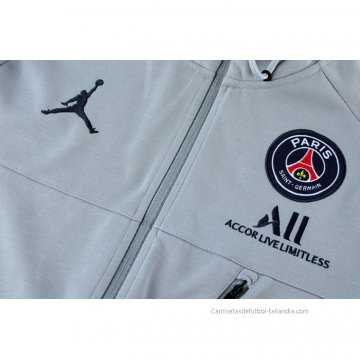 Chandal con Capucha del Paris Saint-Germain 2021-2022 Gris