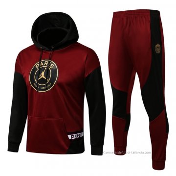 Chandal con Capucha del Paris Saint-Germain 2021-2022 Rojo Chandal con Capucha del Paris Saint-Germain 2021-2022 Rojo