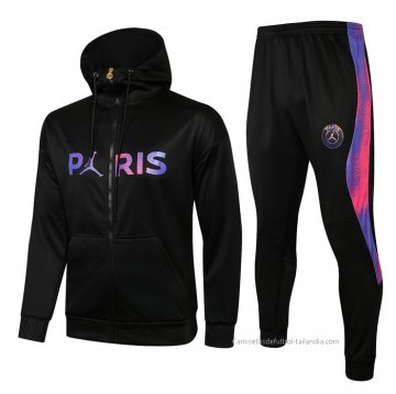 Chandal con Capucha del Paris Saint-Germain 2021-2022 Negro Chandal con Capucha del Paris Saint-Germain 2021-2022 Negro