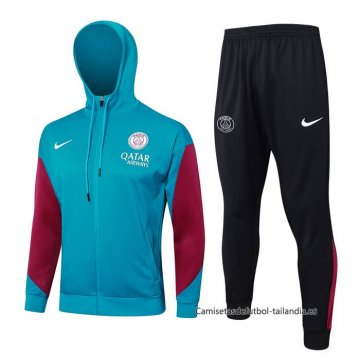Chandal con Capucha del Paris Saint-Germain 2024-2025 Verde Chandal con Capucha del Paris Saint-Germain 2024-2025 Verde