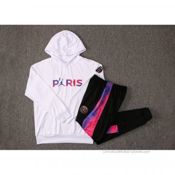 Chandal con Capucha del Paris Saint-Germain Jordan 2021-2022 Blanco
