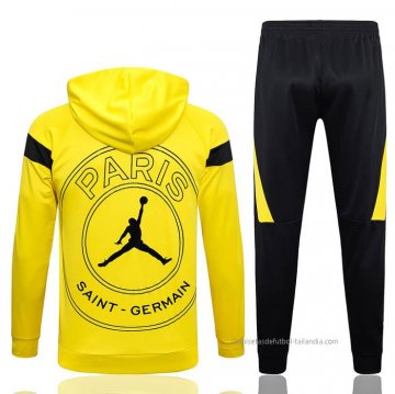 Chandal con Capucha del Paris Saint-Germain Jordan 2023-2024 Amarillo
