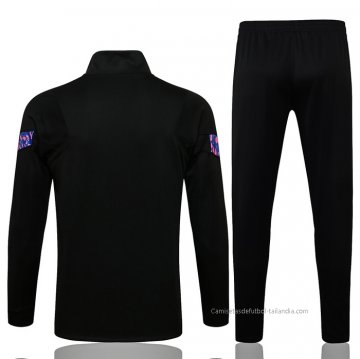 Chandal de Chaqueta del Barcelona Nino 2021-2022 Negro