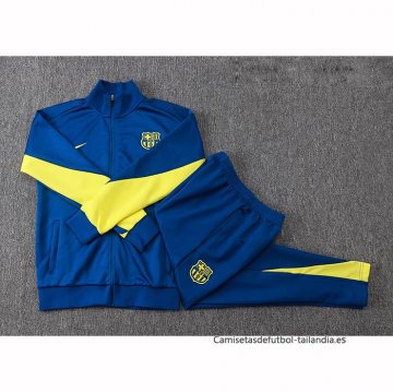 Chandal de Chaqueta del Barcelona Nino 2026-2027 Azul Amarillo