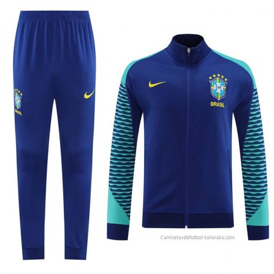 Chandal de Chaqueta del Brasil 2023-2024 Azul - Haga un click en la imagen para cerrar