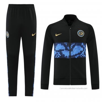 Chandal de Chaqueta del Inter Milan 2021-2022 Negro Chandal de Chaqueta del Inter Milan 2021-2022 Negro