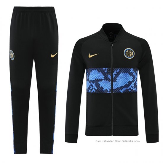 Chandal de Chaqueta del Inter Milan 2021-2022 Negro - Haga un click en la imagen para cerrar
