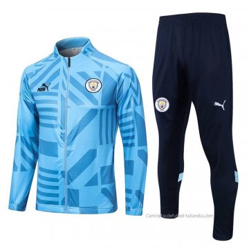 Chandal de Chaqueta del Manchester City 2022-2023 Azul Claro Chandal de Chaqueta del Manchester City 2022-2023 Azul Claro