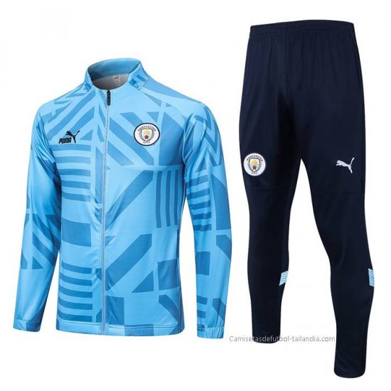 Chandal de Chaqueta del Manchester City 2022-2023 Azul Claro - Haga un click en la imagen para cerrar