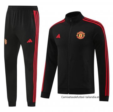 Chandal de Chaqueta del Manchester United 2024-2025 Negro