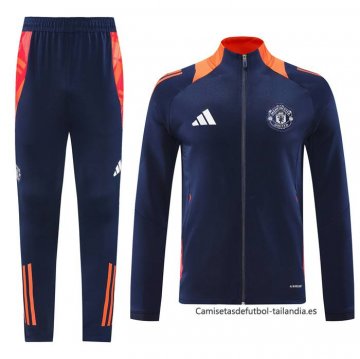 Chandal de Chaqueta del Manchester United 2024-2025 Azul Chandal de Chaqueta del Manchester United 2024-2025 Azul