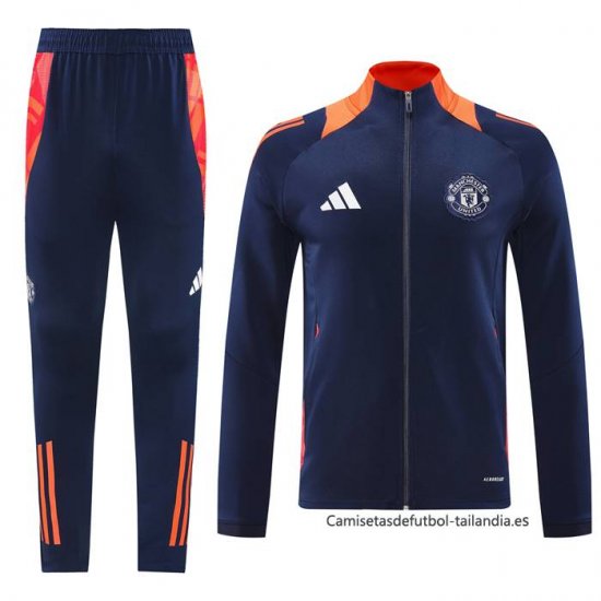 Chandal de Chaqueta del Manchester United 2024-2025 Azul - Haga un click en la imagen para cerrar