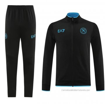 Chandal de Chaqueta del Napoli 2023-2024 Negro Chandal de Chaqueta del Napoli 2023-2024 Negro