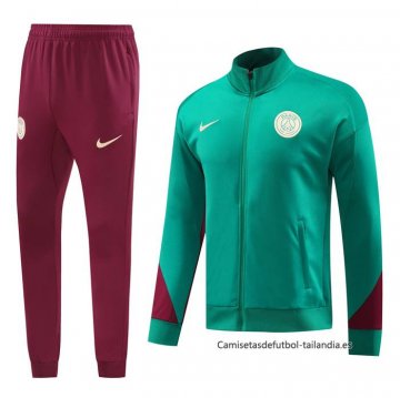 Chandal de Chaqueta del Paris Saint-Germain 2024-2025 Verde