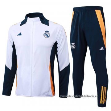 Chandal de Chaqueta del Real Madrid 2024-2025 Blanco Chandal de Chaqueta del Real Madrid 2024-2025 Blanco