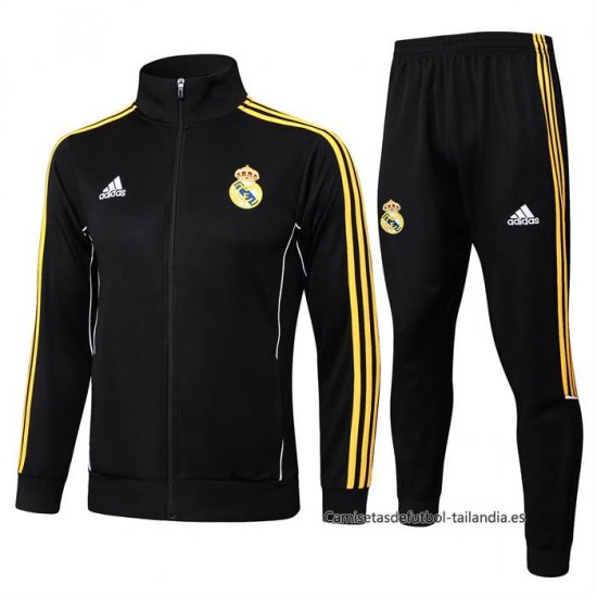 Chandal de Chaqueta del Real Madrid 2025-2026 Negro Amarillo - Haga un click en la imagen para cerrar