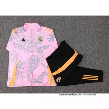 Chandal de Chaqueta del Real Madrid Dragon 2024-2025 Rosa