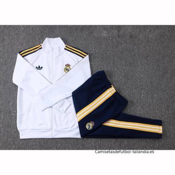 Chandal de Chaqueta del Real Madrid Nino 2026-2027 Blanco