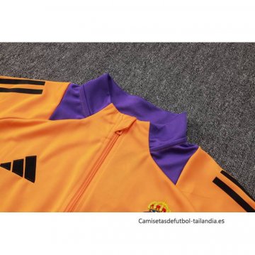 Chandal de Chaqueta del Real Madrid Nino 2024-2025 Naranja