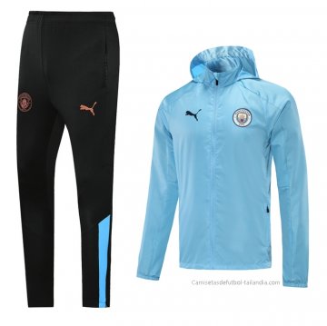 Chandal de Rompevientos del Manchester City 2021 Azul Chandal de Rompevientos del Manchester City 2021 Azul
