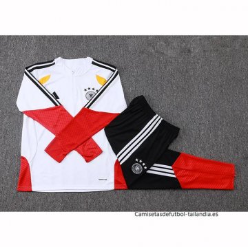 Chandal de Sudadera del Alemania Nino 2025-2026 Blanco Rojo