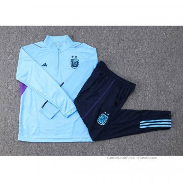 Chandal de Sudadera del Argentina 2022-2023 Azul Claro