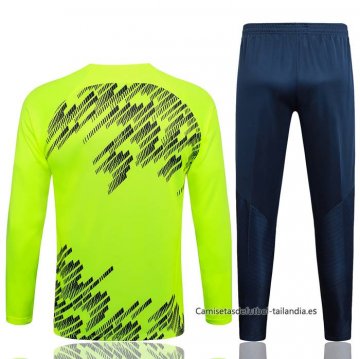 Chandal de Sudadera del Barcelona 2024-2025 Verde Fluorescente