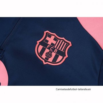 Chandal de Sudadera del Barcelona 2025-2026 Azul Rosa