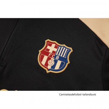 Chandal de Sudadera del Barcelona Nino 2024-2025 Negro Oro