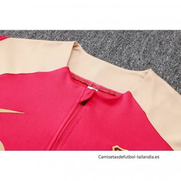 Chandal de Sudadera del Barcelona Nino 2024-2025 Rojo