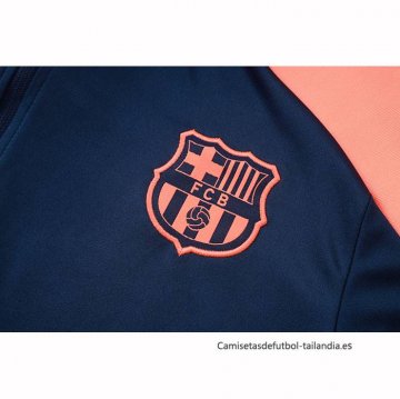 Chandal de Sudadera del Barcelona Nino 2025-2026 Azul Naranja