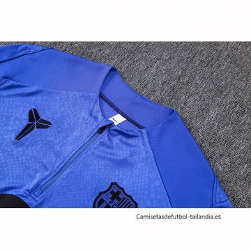 Chandal de Sudadera del Barcelona Nino 2025-2026 Azul Purpura