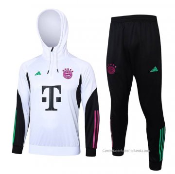 Chandal de Sudadera del Bayern Munich Nino 2023-2024 Blanco Chandal de Sudadera del Bayern Munich Nino 2023-2024 Blanco