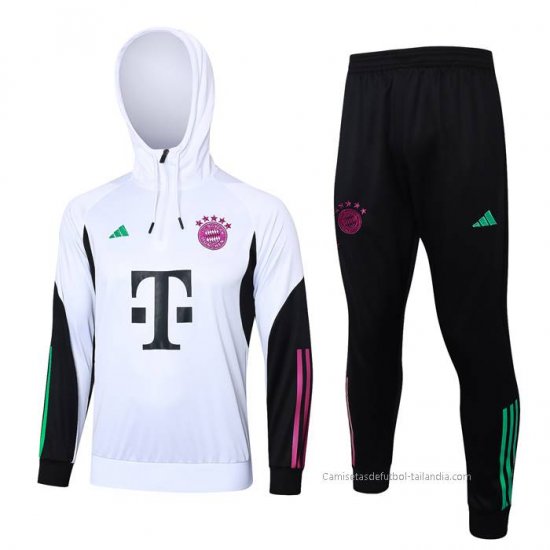 Chandal de Sudadera del Bayern Munich Nino 2023-2024 Blanco - Haga un click en la imagen para cerrar