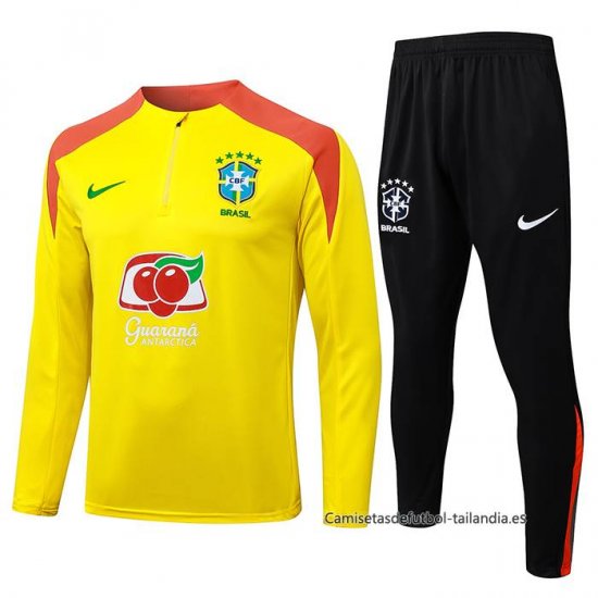 Chandal de Sudadera del Brasil 2025-2026 Amarillo - Haga un click en la imagen para cerrar
