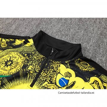 Chandal de Sudadera del Brasil Jesus 2024-2025 Amarillo