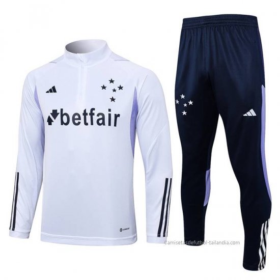 Chandal de Sudadera del Cruzeiro 2023-2024 Blanco - Haga un click en la imagen para cerrar