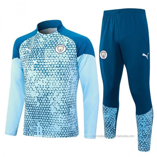 Chandal de Sudadera del Manchester City 2023-2024 Azul - Haga un click en la imagen para cerrar