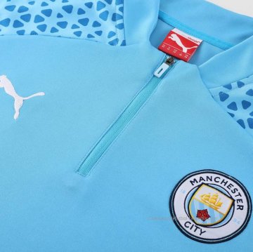 Chandal de Sudadera del Manchester City 2023-2024 Azul Claro