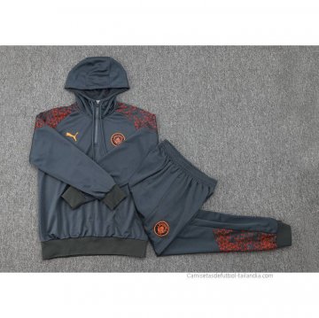 Chandal de Sudadera del Manchester City 2023-2024 Gris