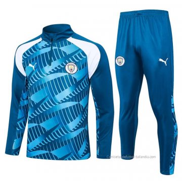 Chandal de Sudadera del Manchester City Nino 2023-2024 Azul Chandal de Sudadera del Manchester City Nino 2023-2024 Azul